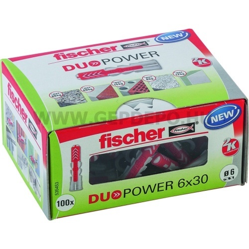 Fischer DUOPOWER műanyag dübel 6x30 DIY