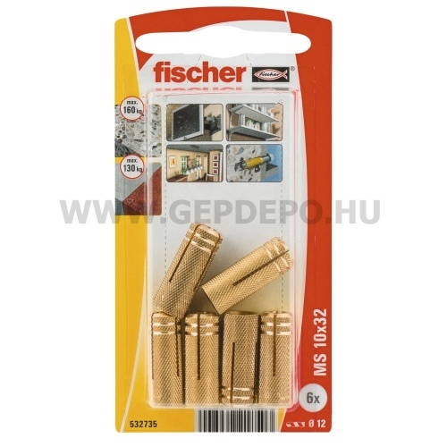 Fischer sárgaréz dűbel metrikus menettel MS 10x32 K NV