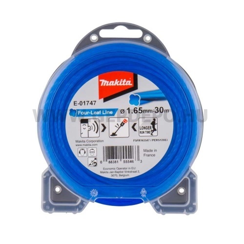 Makita négylevelű damil, kék, 1.65mm x 30m