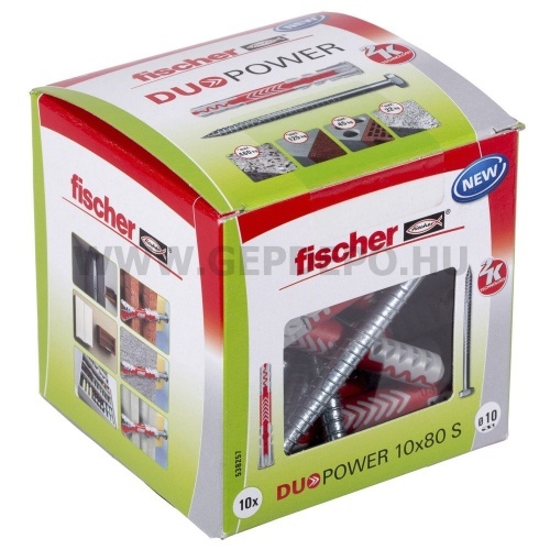 Fischer DUOPOWER műanyag dübel 10x80 S DIY