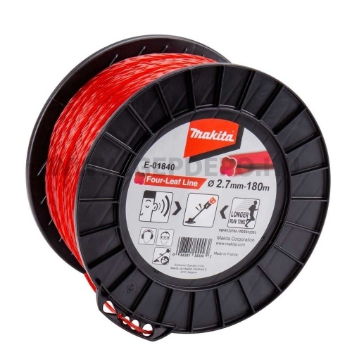 Makita négylevelű damil, piros, 2.7mm x 180m