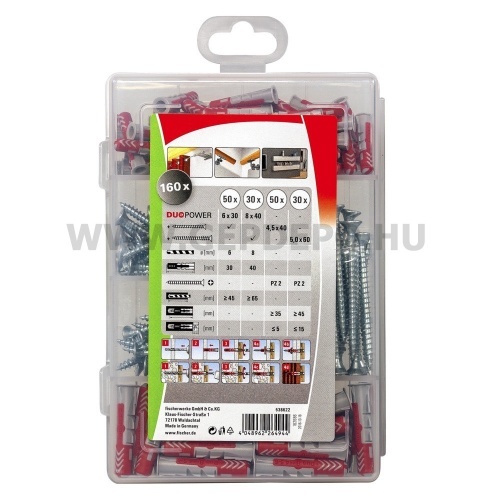 Fischer Profi-Box DUOPOWER dübel készlet csavarral 160 részes