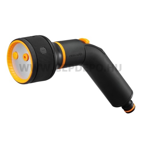 Fiskars Comfort locsolópisztoly, 3 funkciós  + CF tömlőcsatlakozó 13-15mm, STOP