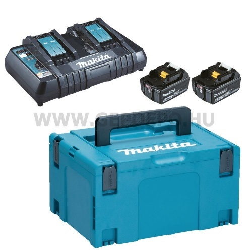 Makita 2db BL1860B+DC18RD töltő csomag MAKPAC kofferben