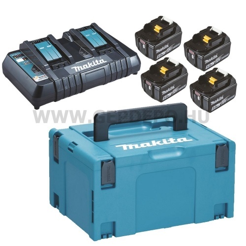 Makita 4db BL1850B+DC18RD töltő csomag MAKPAC kofferben
