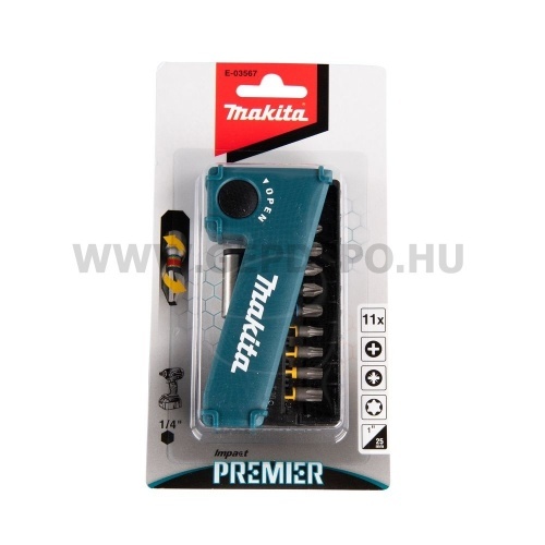 Makita impact PREMIER 11db-os bitkészlet (PH,PZ,T)