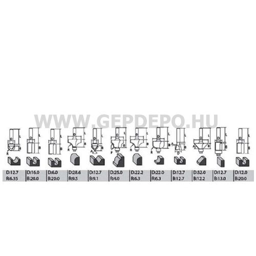 Makita marókészlet 6mm 12db-os