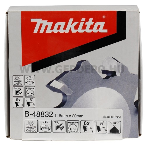 Makita 90° V horonymaró tárcsa alumíniumhoz, CA5000X-hez  118m f:20 Z6