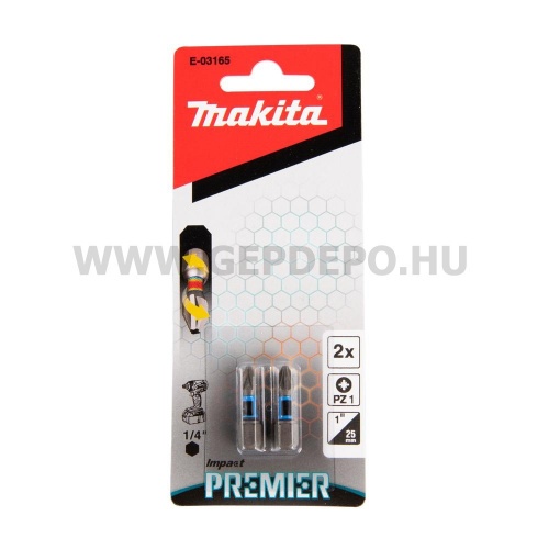Makita impact PREMIER torziós csavarbehajtó bit PZ1 25mm 2db