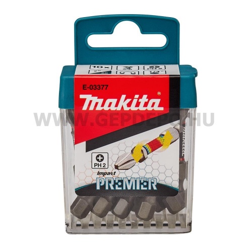 Makita impact PREMIER torziós csavarbehajtó bit PH2 50mm 10db