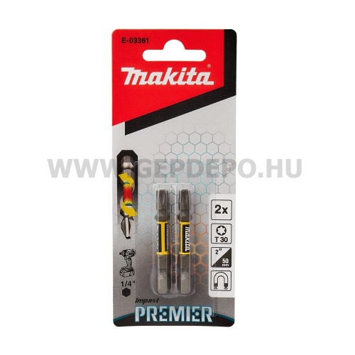 Makita impact PREMIER torziós csavarbehajtó bit T30 50mm 2db