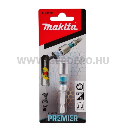 Makita impact PREMIER mágneses dugókulcs H10 65mm 1db