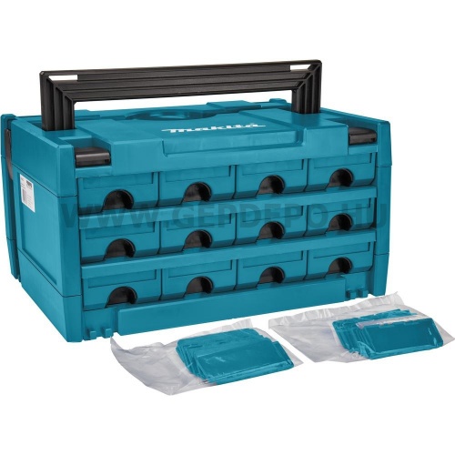 Makita MakPac Makstor 12 fiókos tároló doboz
