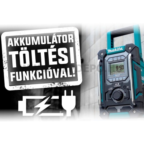 Makita DMR301 akkus Bluetooth rádió töltő funkcióval 12V-18V CXT LXT (230V)
