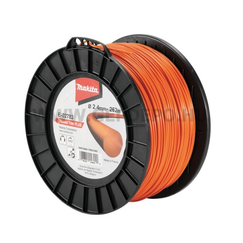 Makita kerek damil, narancssárga, 2.4mm x 262m