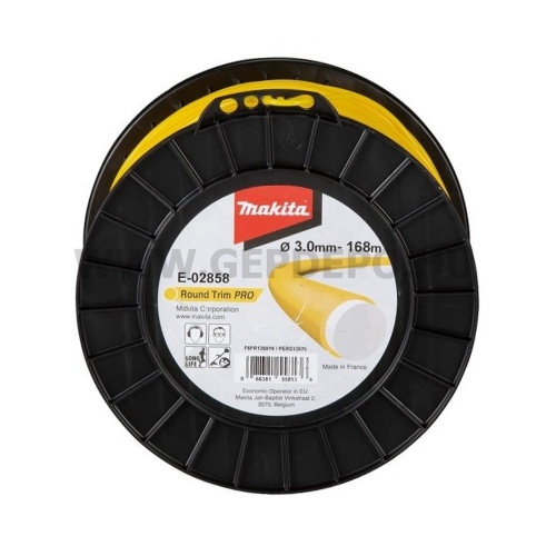 Makita kerek damil, sárga, 3.0mm x 168m