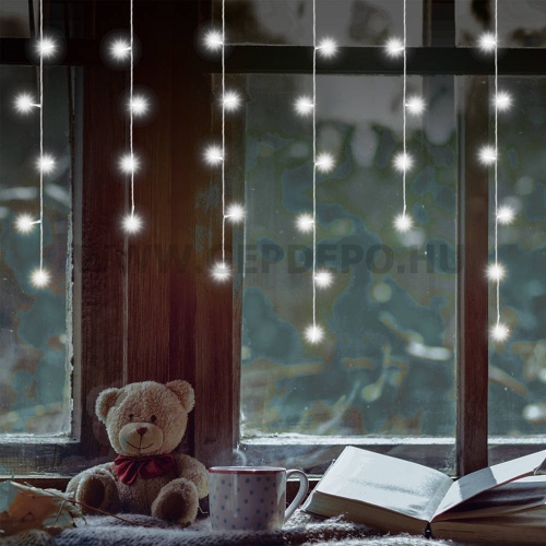 Somogyi LED-es jégcsap fényfüggöny 2m (meleg fehér)