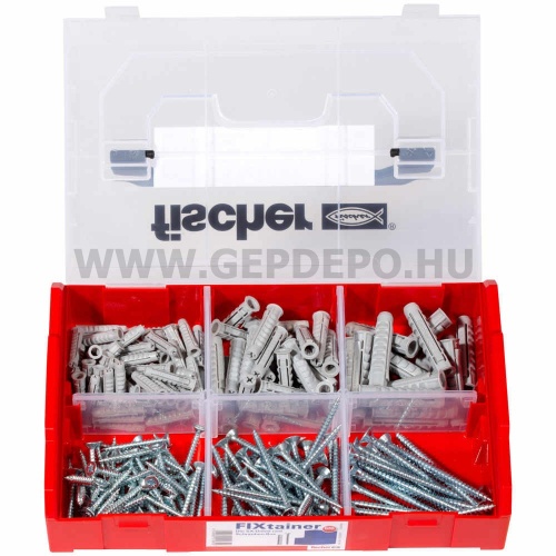 Fischer FIXtainer SX+csavar 210 részes