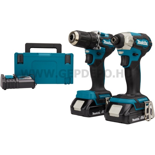 Makita DLX2423AJ akkus szett 18V LXT BL (DDF487Z + DTD157Z + 2xBL1820B + DC18RC + MakPac)