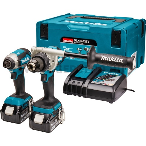 Makita DLX2432TJ akkus szett 18V LXT BL XPT ( DDF486 +DTD153 +2xBL1850B + 1xDC18RC + MakPac )