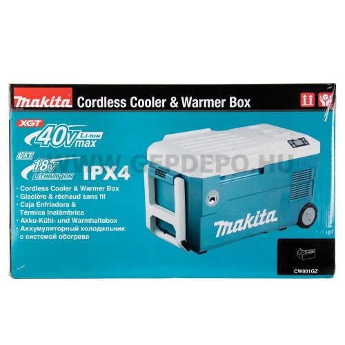 Makita CW001GZ akkus hűtő és melegentartó láda 20L XGT 40V max 18V LXT (12V/24V 230V)
