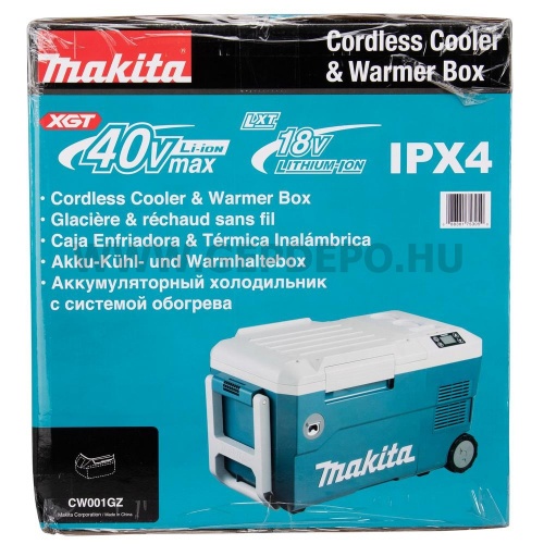 Makita CW001GZ akkus hűtő és melegentartó láda 20L XGT 40V max 18V LXT (12V/24V 230V)
