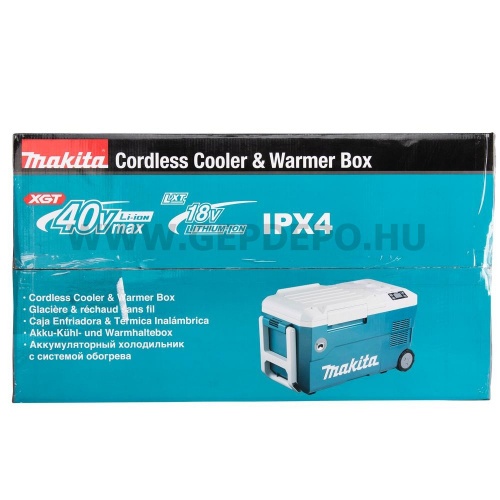 Makita CW001GZ akkus hűtő és melegentartó láda 20L XGT 40V max 18V LXT (12V/24V 230V)
