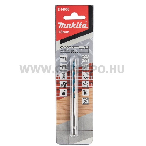 Makita 1/4" befogású TCT multi anyag fúró 100/50mm x 5mm