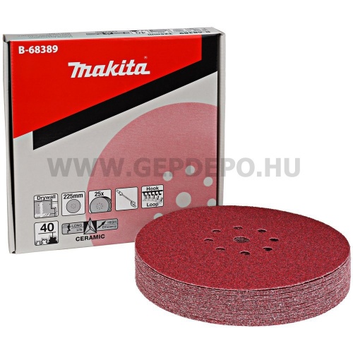 Makita fibertárcsa falcsiszolóhoz 225mm P40 25 darabos