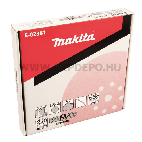Makita fibertárcsa falcsiszolóhoz 225mm P220 25 darabos