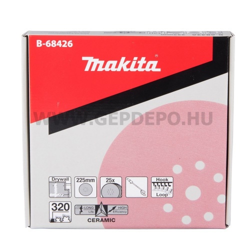 Makita fibertárcsa falcsiszolóhoz 225mm P320 25 darabos