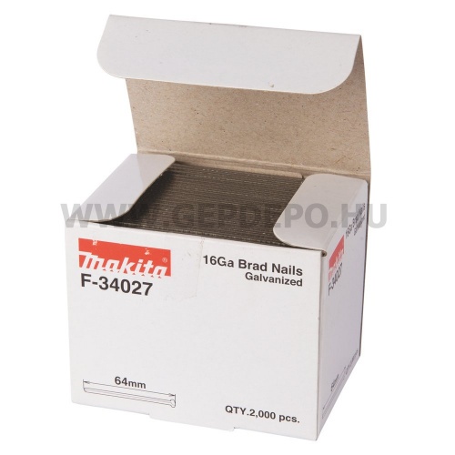 Makita fejnélküli szeg galvanizált 64mmx1,3 mm 16GA DBN600 2000db