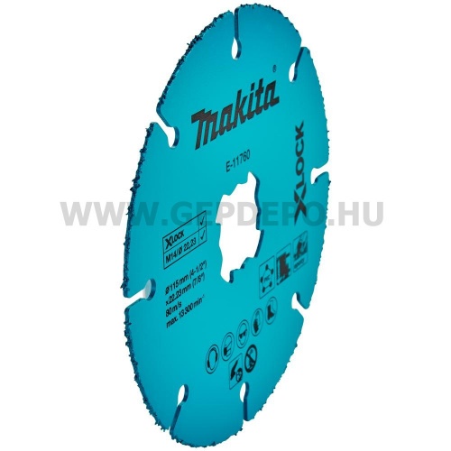 Makita X-LOCK vágótárcsa PVC, Epoxyhoz karbidszemes 115mm