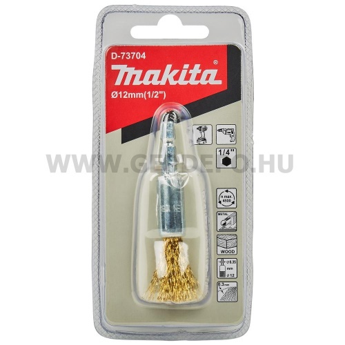 Makita drótkefe sárgaréz bevonattal 12mm 1/4"