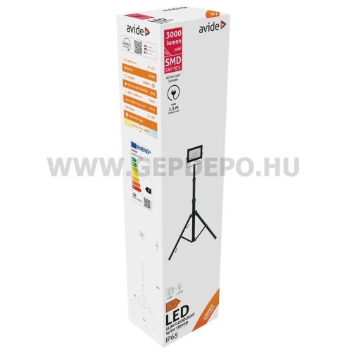 Avide LED reflektor Slim SMD 30W NW 4000K 1 fej tripoddal
