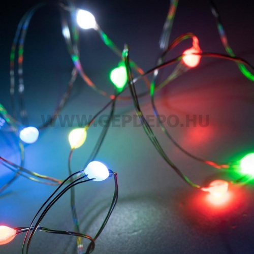 Somogyi Micro LED-es fényfüzér, RGB, 100 LED, 12 prg
