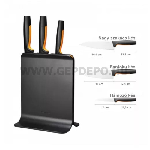 Fiskars Functional Form késblokk műanyag 3 késes