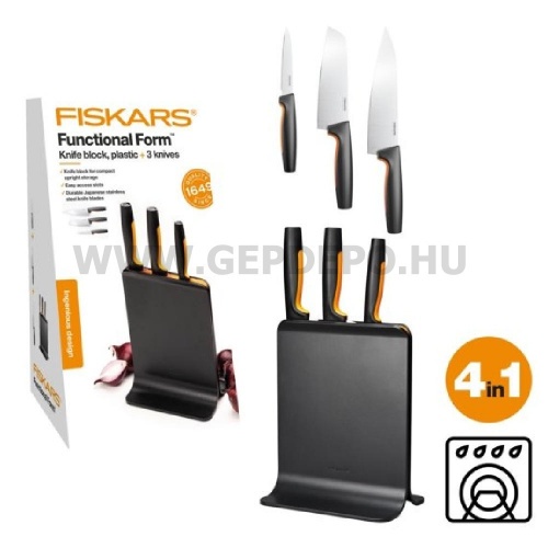 Fiskars Functional Form késblokk műanyag 3 késes