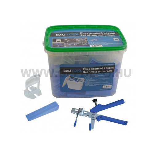 Bautool ékes szintező készlet (100 db ék, 100 db 2mm/0-12mm kapu, 1 db fogó)