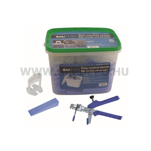 Bautool ékes szintező készlet (100 db ék, 100 db 1mm/0-12mm kapu, 1 db fogó)