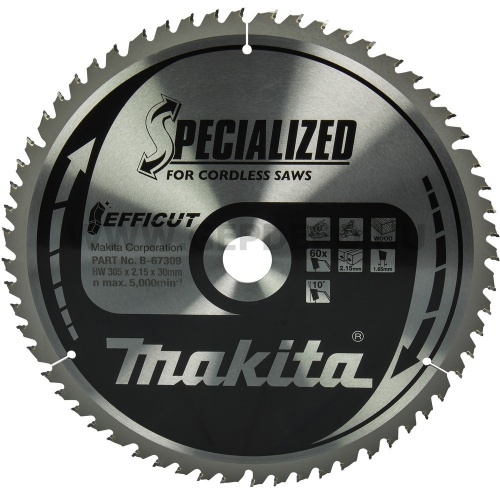 Makita EFFICUT körfűrészlap fa vágáshoz 305mm f:30 Z60