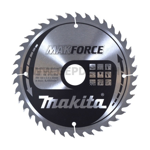 Makita Makforce körfűrészlap 180mm f:30 Z40