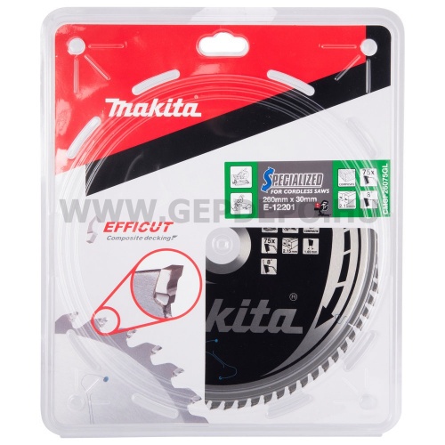 Makita EFFICUT körfűrészlap kompozithoz 260mm f:30 Z75