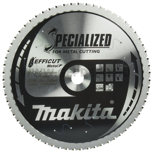 Makita EFFICUT körfűrészlap fém vágáshoz 305mm f:25,4 Z63