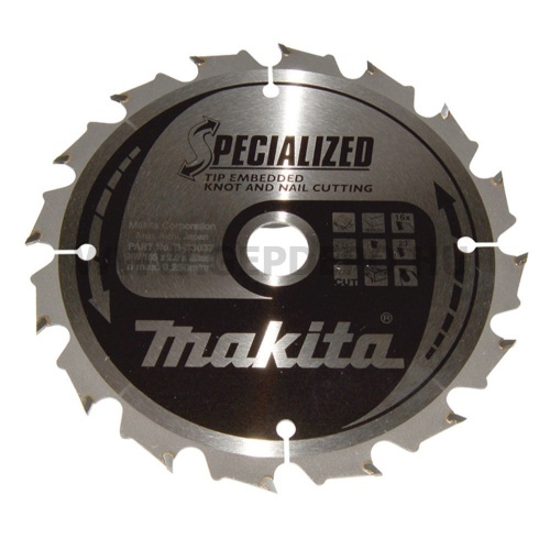 Makita Specialized körfűrészlap szög, csomósfa 165mm f:20 Z16