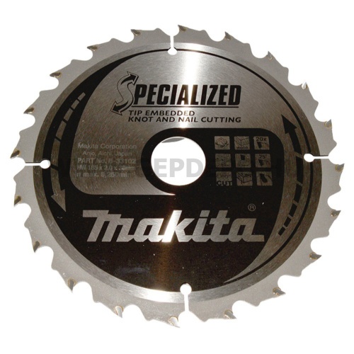 Makita Specialized körfűrészlap szög, csomósfa 185mm f:30 Z20