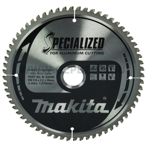 Makita Specialized körfűrészlap ALU vágó 216mm f:30 Z64