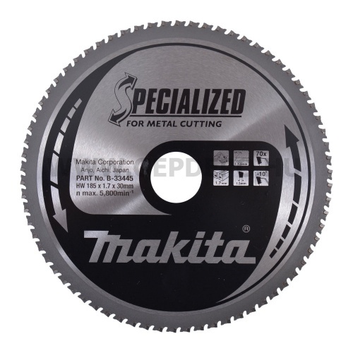 Makita Specialized körfűrészlap acélhoz 185mm f:30 Z70