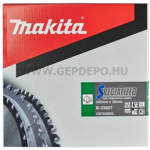 Makita Specialized körfűrészlap szendvicspanelhez 355mm f:30 Z80