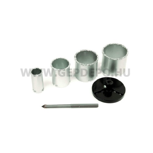Bautool csempelyukfúró készlet 6 részes vídiás (33,53,67,73mm)
